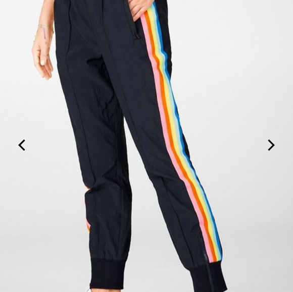 Blue Rainbow Stripe Tracksuit Pants 